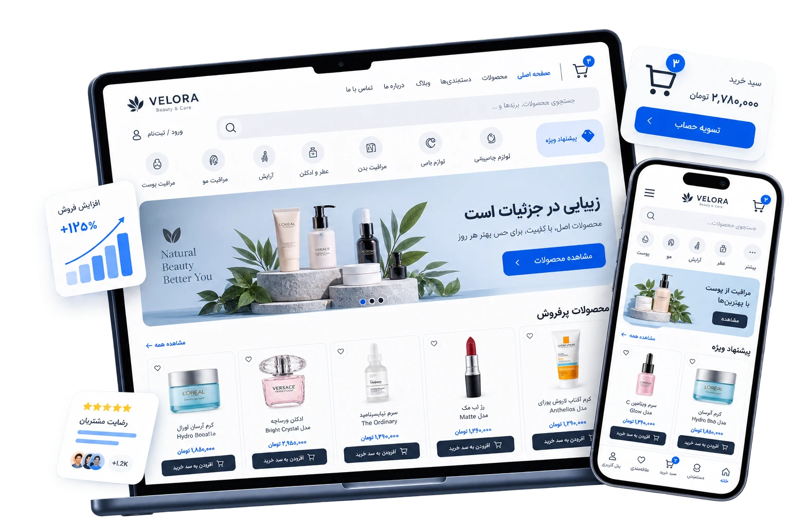 طراحی سایت فروشگاهی حرفه ای برای کسب و کارها
